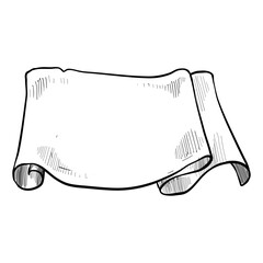 Old scroll handdrawn illustration