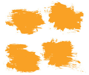 Abstract grunge yellow color brush stroke background