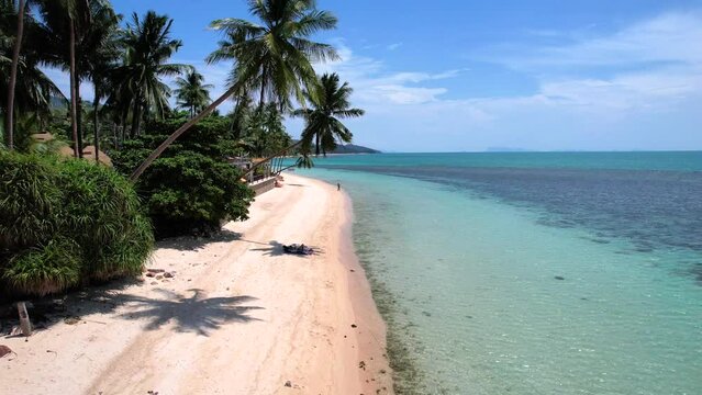 Aerial view of Baan Tai Beach in the north of Koh Samui island, Thailand