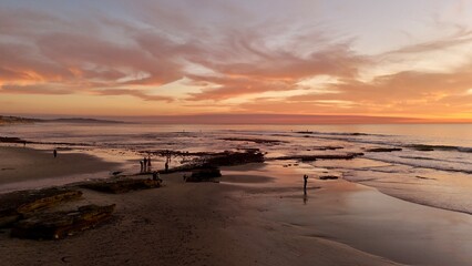 sunset on the beach