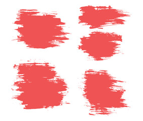 Grunge abstract red color brush stroke texture background