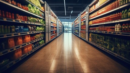 cart in supermarket