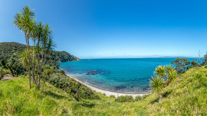 Fototapeta na wymiar Smugglers Bay, located in the Bream Head Scenic Reserve near Whangārei Heads in Northland, New Zealand
