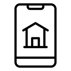 Smartphone black outline icon