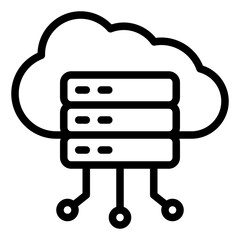 Cloud black outline icon