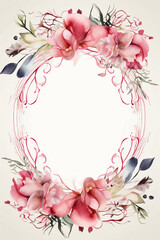 invite wedding template vector design flower floral card frame illustration greeting leaf vintage