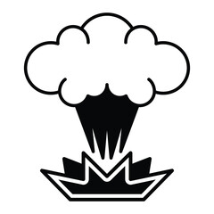 Bomb explosion icon vector on trendy design