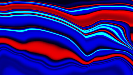 Beautiful neon light wave and liquid art design illustration 