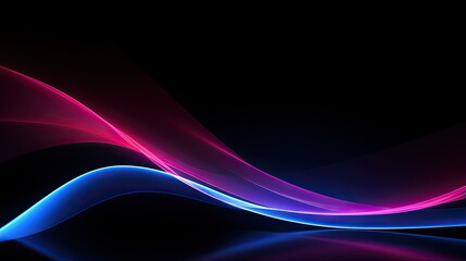 Obraz premium neon waves background