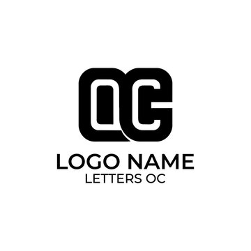 Letters OC logo design. A sophisticated logo featuring the letters 'O' and 'C' creatively intertwined, representing a unique and elegant brand identity. Monogram logo.