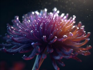 Chrysanthemum flower made of crystals