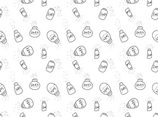 Salt Shaker Vector doodle Graphic Seamless Pattern 