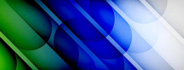Fototapeta premium Light geometric abstract background with lines, circles