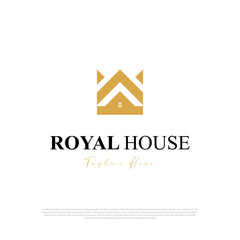 King crown royal house logo vector design template