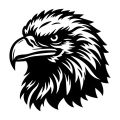 Eagle vector silhouette illustration black color