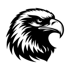 Eagle vector silhouette illustration black color