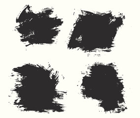 Grunge texture black banner design collection