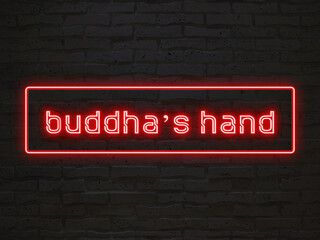 buddha’s hand のネオン文字