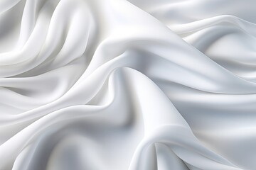 Abstract Waves on White Cloth: Serene Background Texture