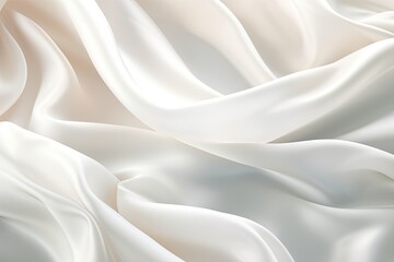 Abstract Soft Waves: A White Cloth Background Capturing Serene Abstraction
