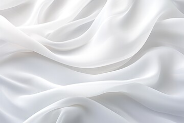 Abstract Soft Waves on White Cloth Background