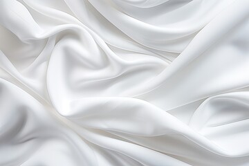 Abstract Waves: Soft Background Texture of White Cloth