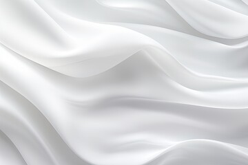 Naklejka premium Abstract White Fabric Texture: Dynamic Background with Soft Waves