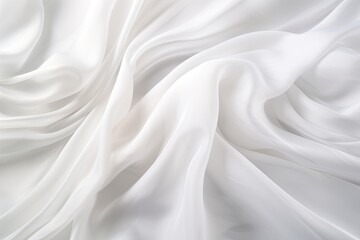 Obraz premium Alluring Abstract White Fabric Texture: Soft Waves Background