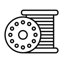 Thread bobbin icon design, illustration design