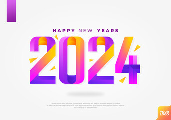 Happy new years 2024 logotype