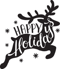 happy holiday christmas svg design