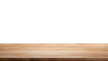 empty table on transparent background