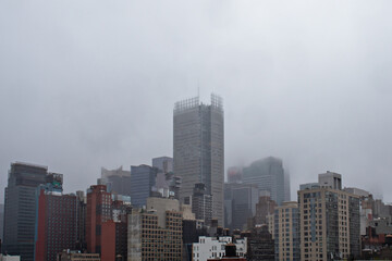 Fototapeta na wymiar new york city fog
