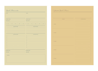 5years Goal planner and goal planner. 
