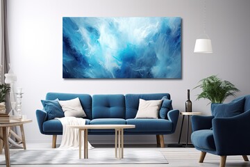 Cerulean Blues: A Captivating Abstract Artwork with a Canvas of Blue Effects