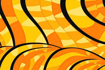 Citrus Curve: Abstract Orange Geometric Background Image