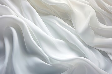 Obraz premium Cotton Cascade: Abstract Soft Waves on Cloth