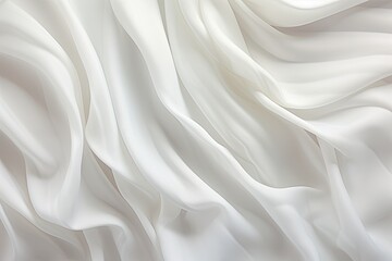 Obraz premium Cotton Cascade: Abstract Soft Waves on White Cloth