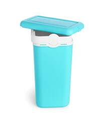 Modern beach cooler on white background