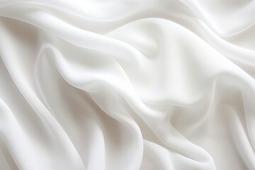 Obraz premium Cotton Curves: Soft Waves on White Fabric Background