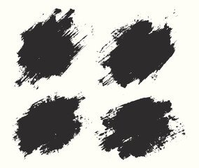 Grunge brush stroke abstract black texture design