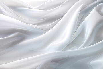 Obraz premium Crystal Drape: Abstract Soft Waves on White Cloth Background