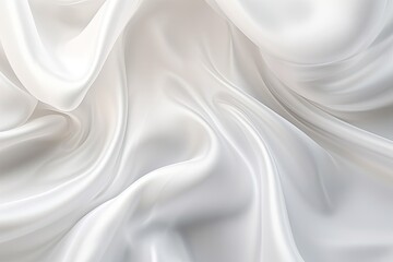 Crystal Drape: White Cloth Background with Soft Waves