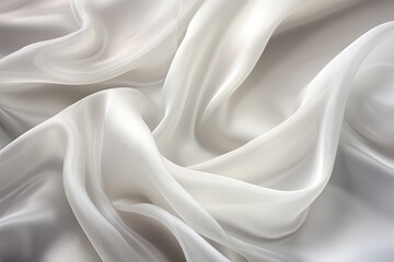 Obraz premium Crystal Waves: White Gray Satin Texture with Natural Soft Blur Pattern