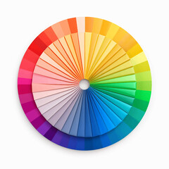 Obraz premium circle rainbow wheel design palette spectrum vector color saturation guide graphic contrast sample