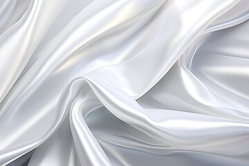 Diamond Veil: Soft Waves on White Cloth Background