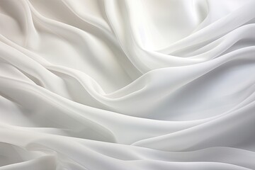 Obraz premium Draped Dream: Soft Waves on Abstract White Cloth Background