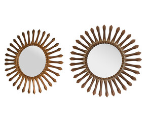 Image of Classic Vintage Sunburst Circle Mirror