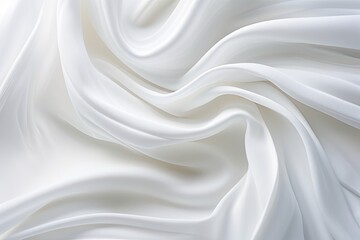 Soft Waves & Fabric Folds: Expressive White Cloth Background