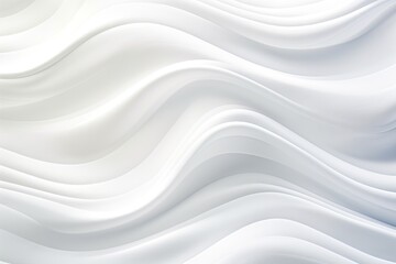 Frostweave Waves: White Cloth Background with Soft Wave Patterns - Abstract Digital Image